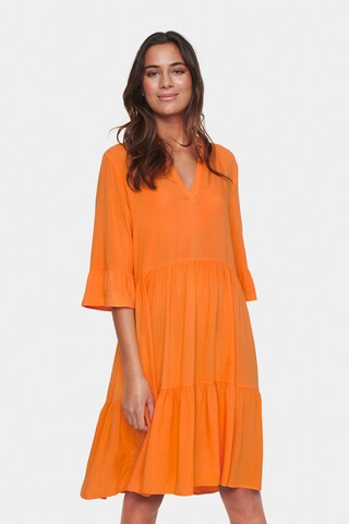 SAINT TROPEZ Dress 'Eda' in Orange: front