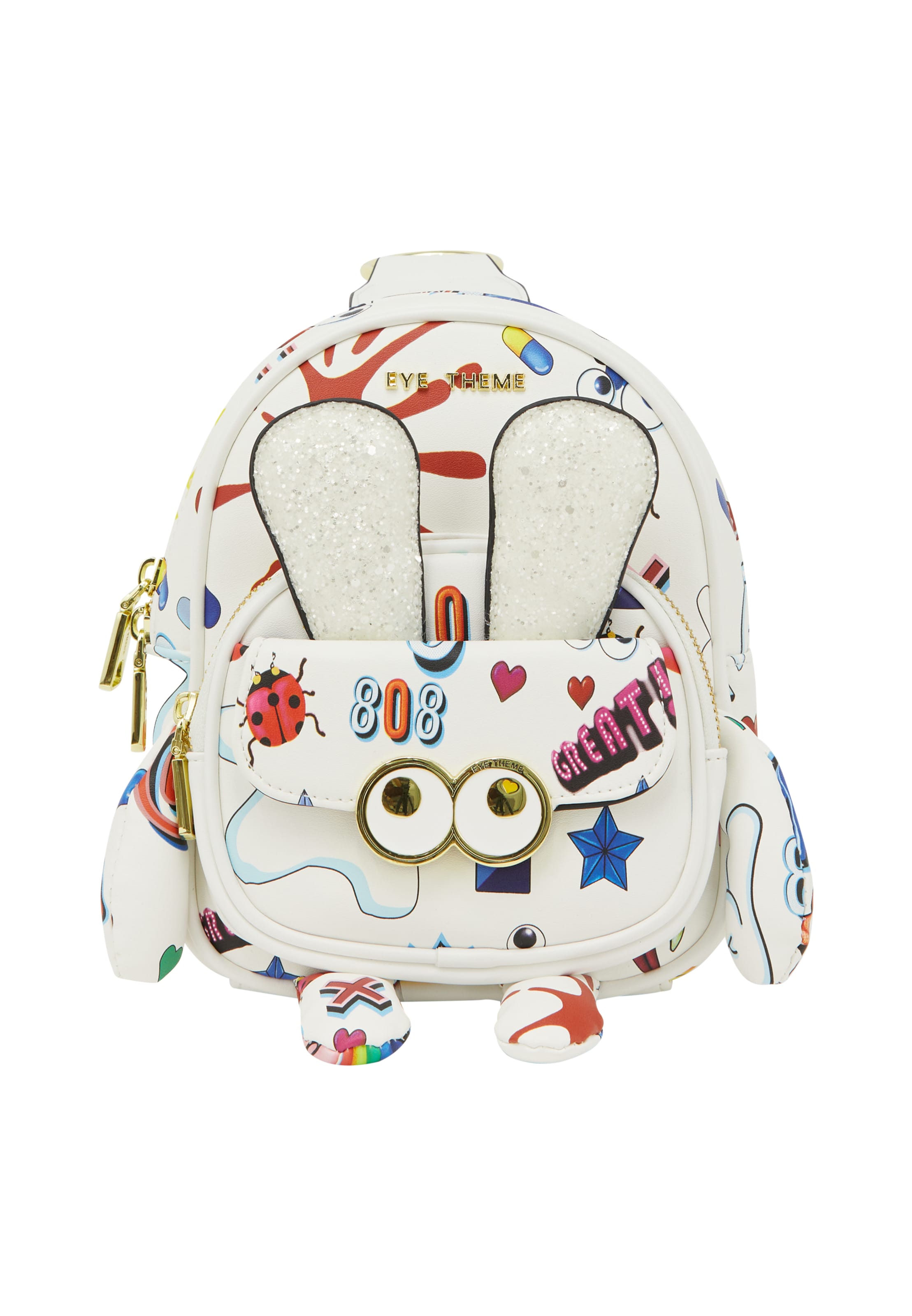MYMO Nahrbtnik 'Pop Eyetheme' | bela barva: sprednja stran