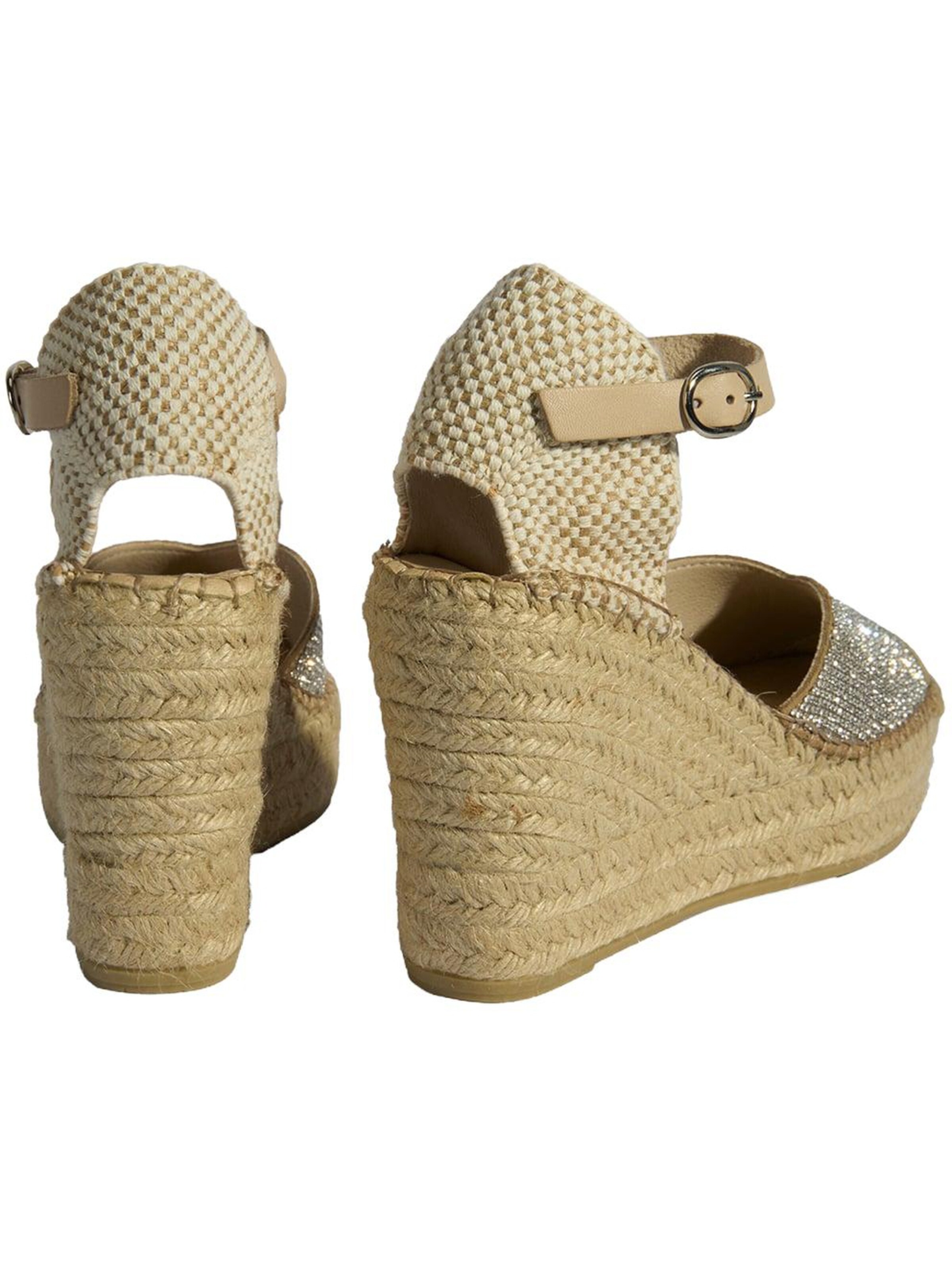 Desa Sandal 'Keilsandalen' in Beige