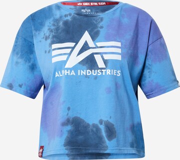T-shirt ALPHA INDUSTRIES en bleu : devant