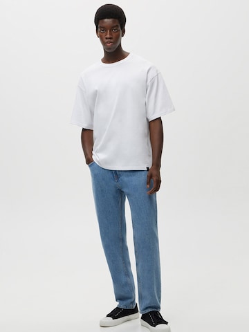 Pull&Bear Loosefit Jeans in Blauw: voorkant