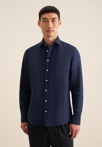 SEIDENSTICKER Slim fit Business shirt in Blue: front