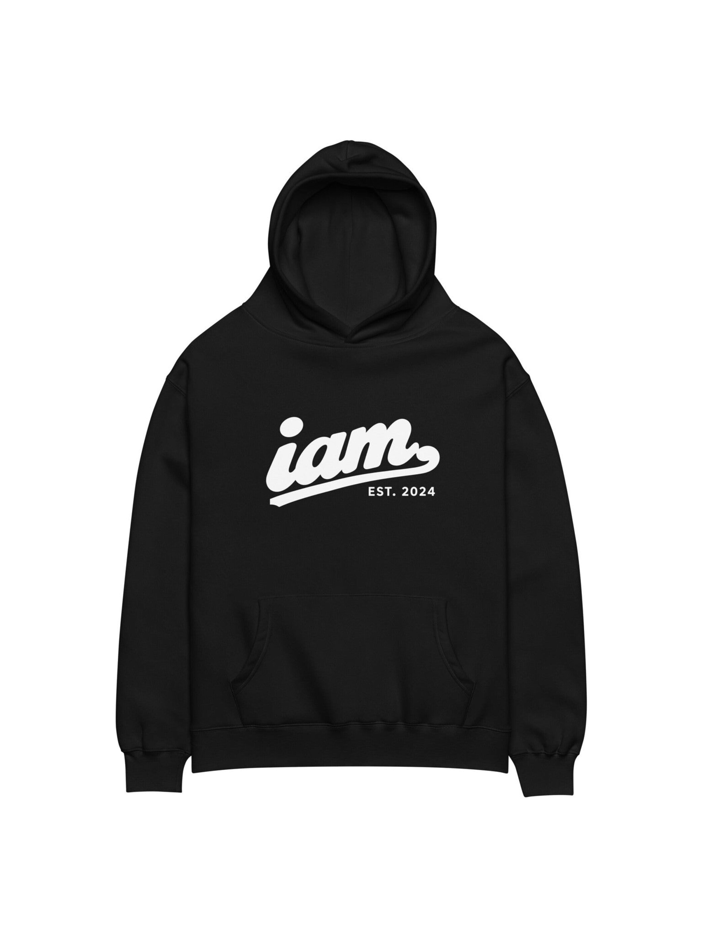 Felpa di iam. in nero: frontale