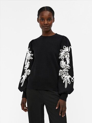 Pull-over OBJECT en noir : devant