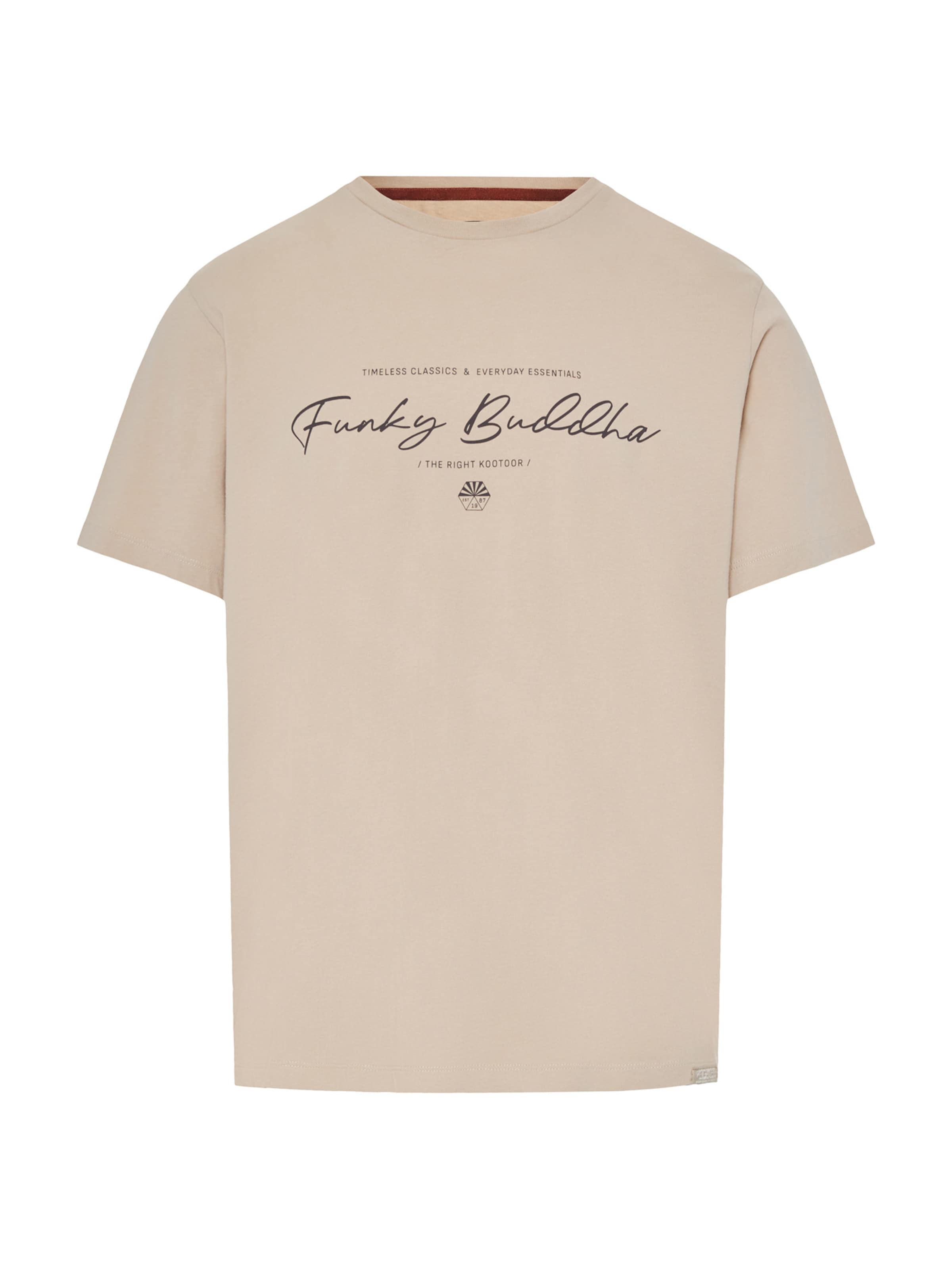 Funky Buddha T-shirt i beige: framsida
