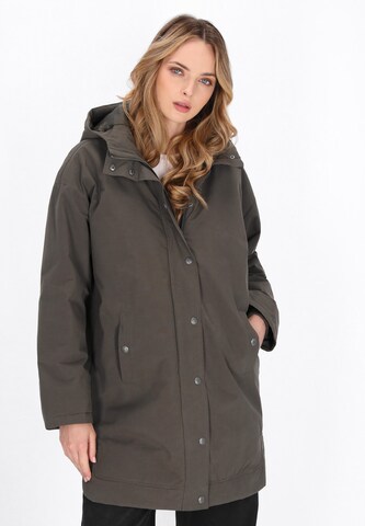 Manteau mi-saison DreiMaster Vintage en vert : devant