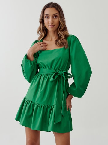 Robe 'AMAIA' Tussah en vert : devant