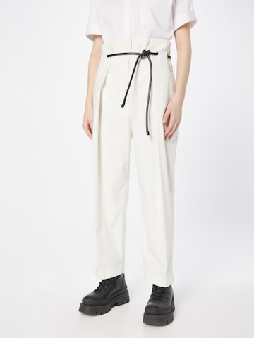 3.1 Phillip Lim Loosefit Bukser med lægfolder i hvid: forside