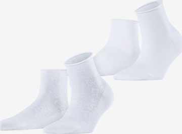 ESPRIT Socken 'Lacy Flowers 2-Pack' in Weiß: Vorderseite