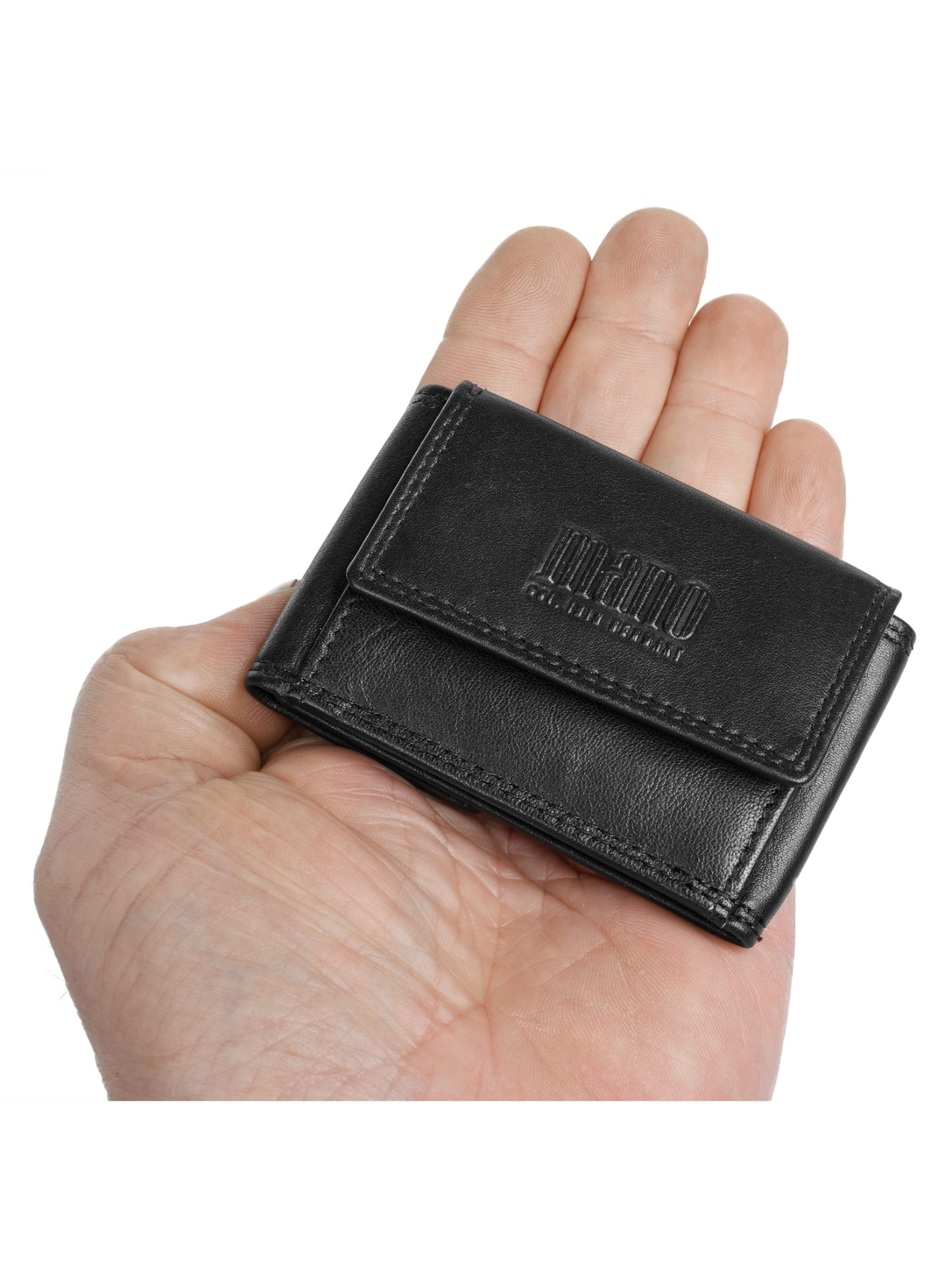 mano Wallet 'SUTURA' in Black