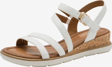 Sandales à lanières Tamaris en blanc : devant