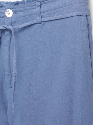 Pull&Bear Широки крачоли Панталон в синьо