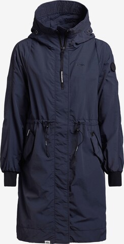 khujo Between-Seasons Coat 'Silica' in Blue: front