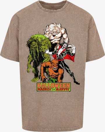 ABSOLUTE CULT Shirt 'Marvel - Halloween Monsters' in Braun: predná strana