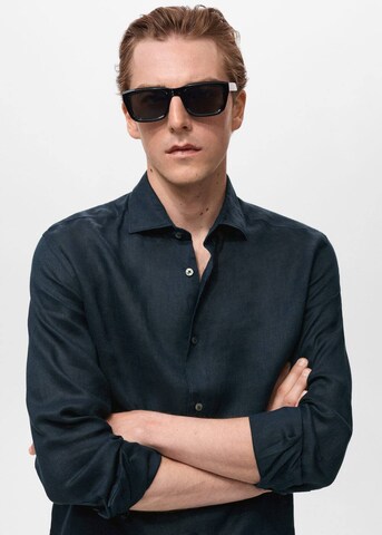 MANGO MAN Regular Fit Hemd 'Tucan' in Blau