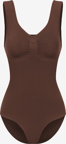 Body modelant 'Tank Bodysuit Sculpting Shapewear mit Slip' cfab (formerly creamy fabrics) en marron : devant