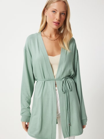 Happiness İstanbul Πλεκτή ζακέτα σε πράσινο: μπροστά