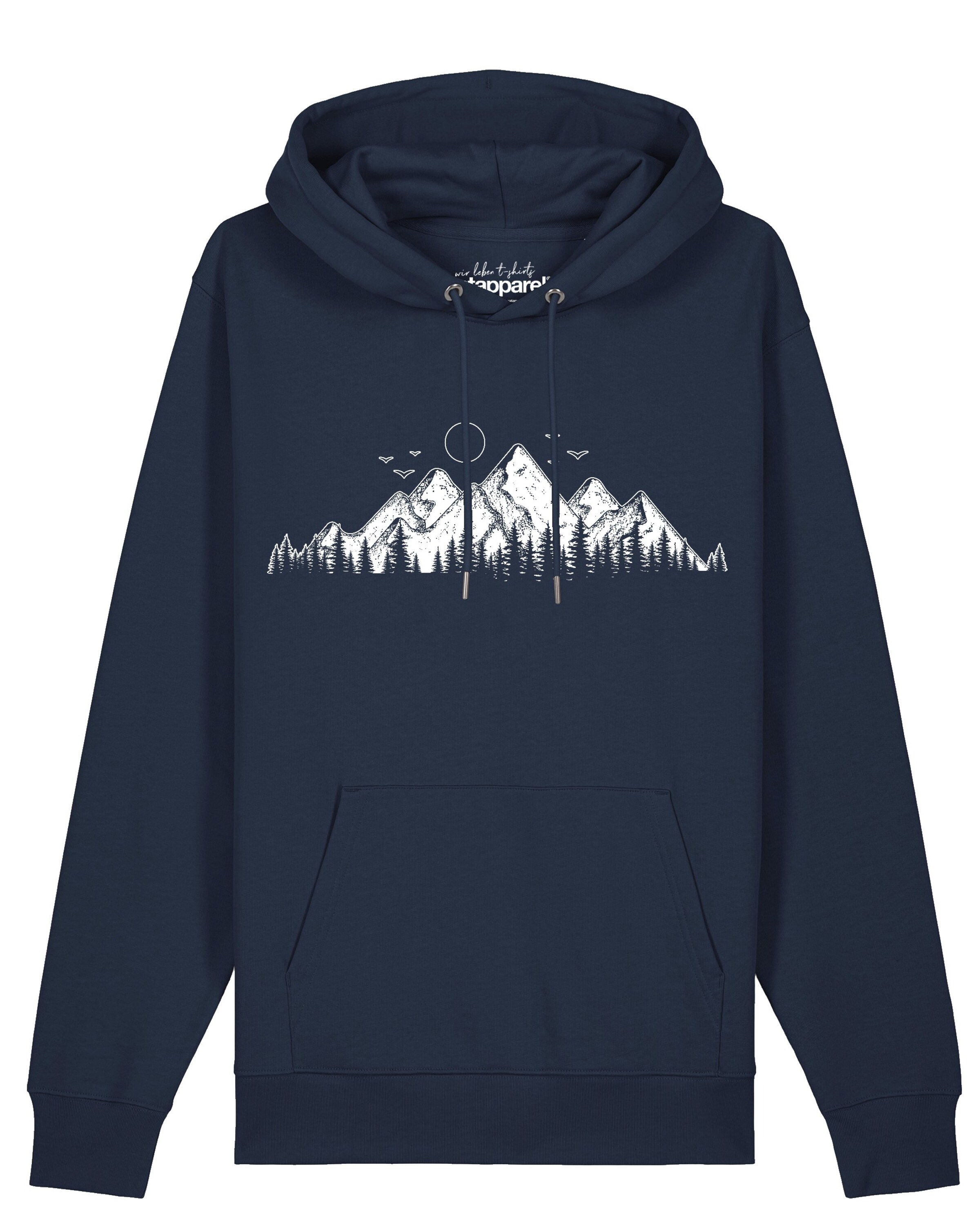 Felpa 'Mountains' di Watapparel in blu: frontale