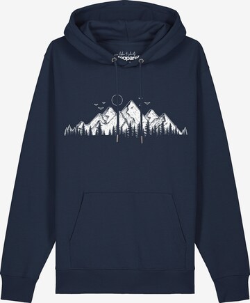 Felpa 'Mountains' di Watapparel in blu: frontale