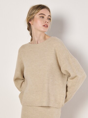 Apricot Waffle Knit Batwing Jumper ' ' in Grau
