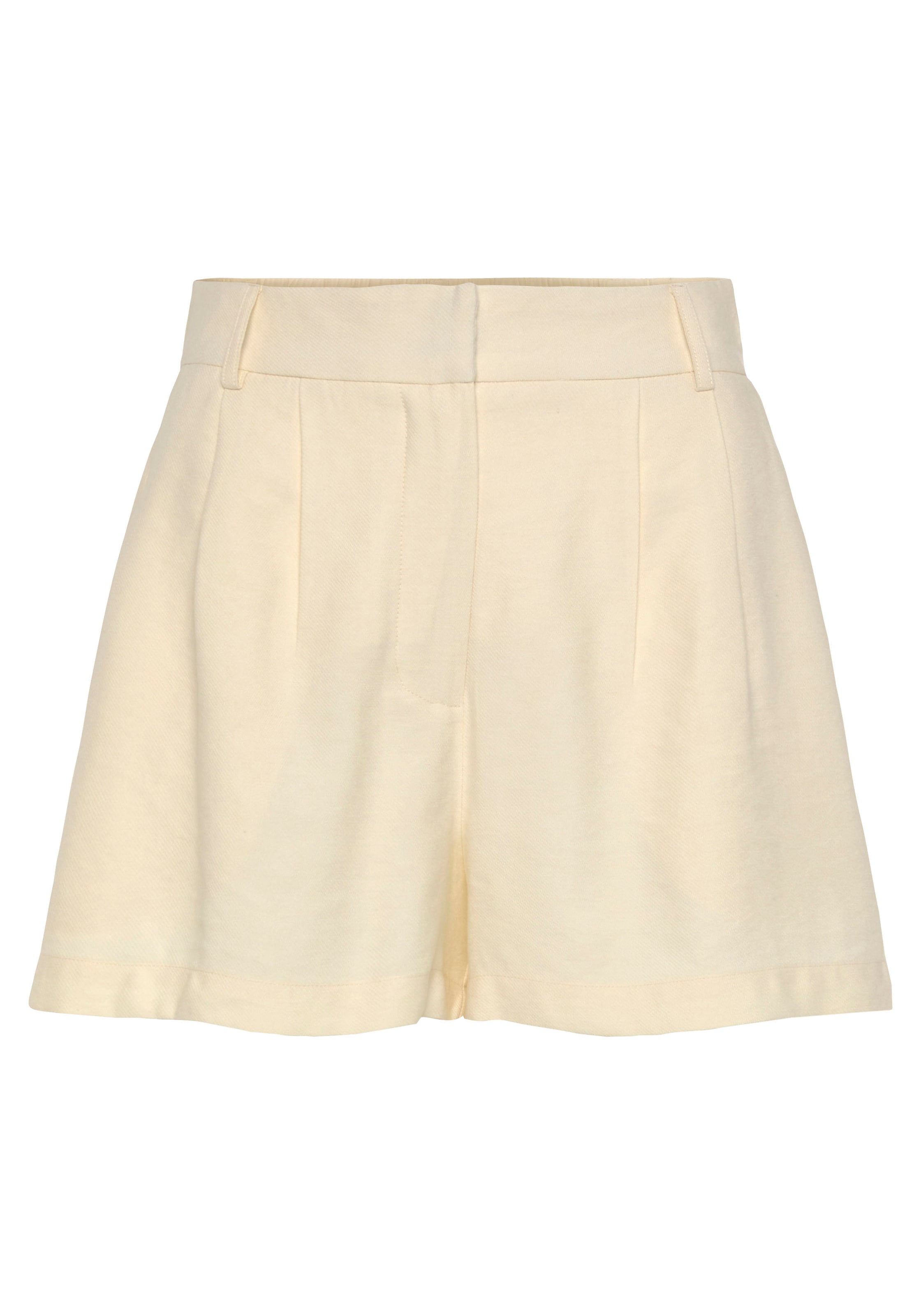 LASCANA Loose fit Pleat-front trousers in Beige: front