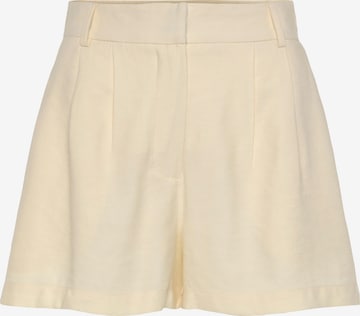 LASCANA Loosefit Bandplooibroek in Beige: voorkant