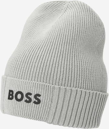 BOSS Black Beanie 'Asic' in Grey: front