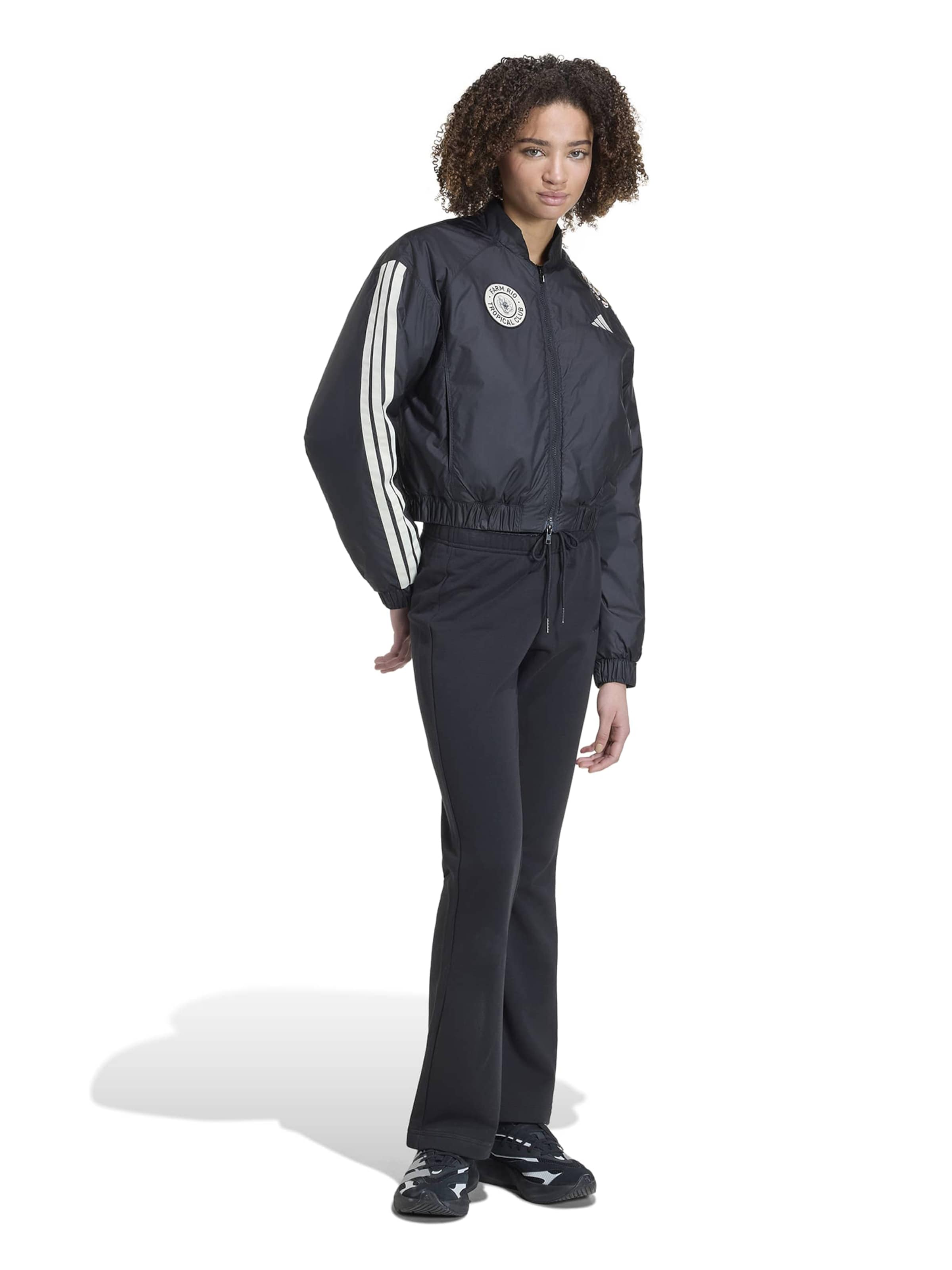 ADIDAS SPORTSWEAR Μπουφάν άσκησης 'FARM' σε μαύρο