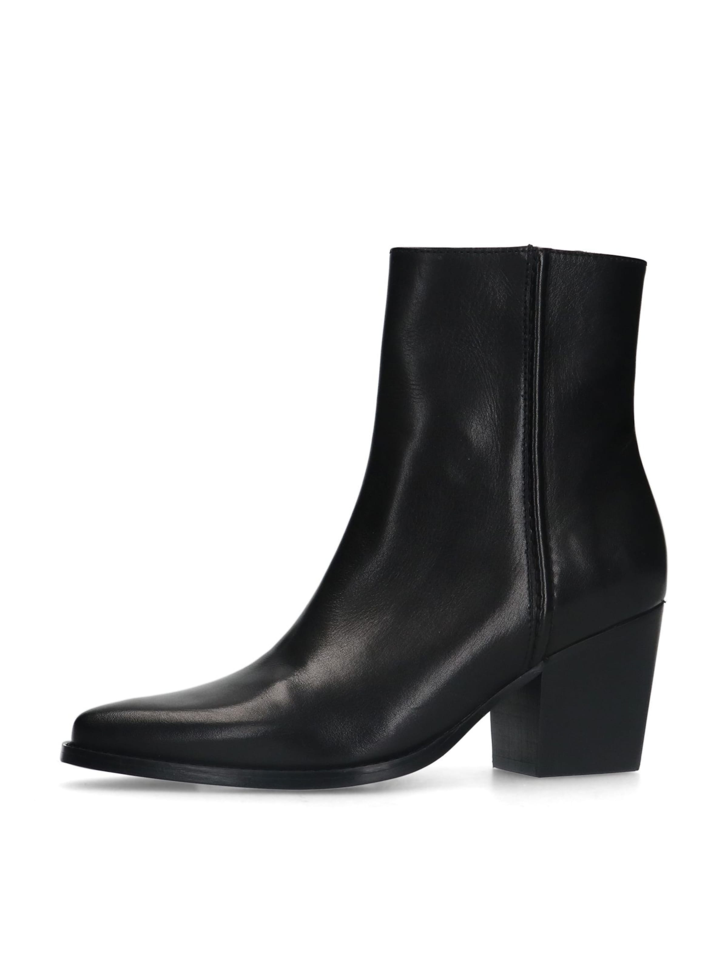 MANFIELD Stiefelette in Schwarz: Vorderseite