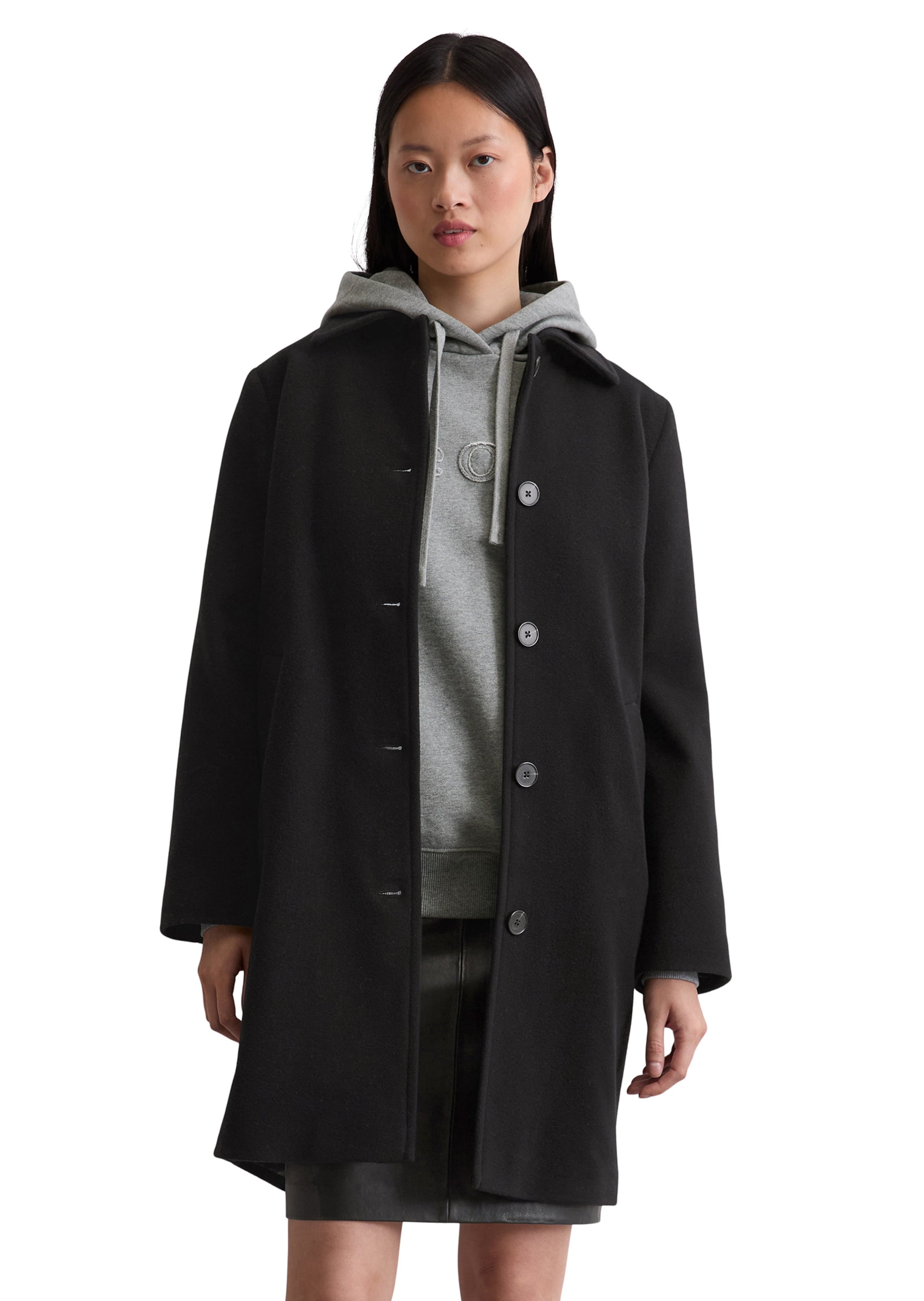 Marc O'Polo Mantel in Schwarz: Vorderseite