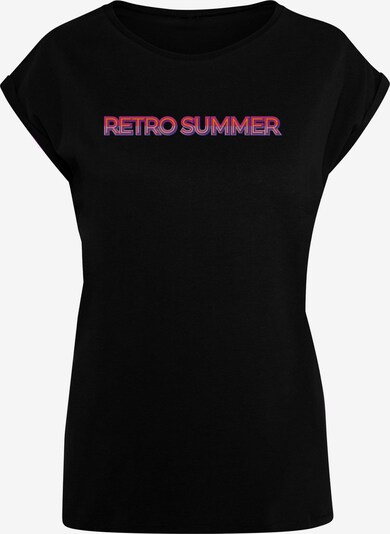 Merchcode T-shirt 'Summer - Retro' en violet foncé / orange foncé / noir, Vue avec produit