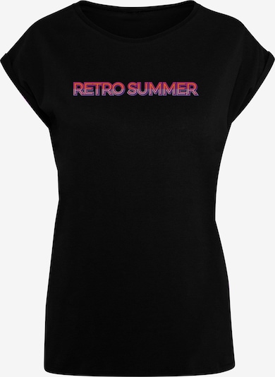 Merchcode T-shirt 'Summer - Retro' en violet foncé / orange foncé / noir, Vue avec produit