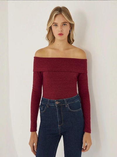 Hiccup Pullover in XXS in burgunder, Produktansicht