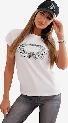 Lumera Bluse in Weiß: Vorderseite