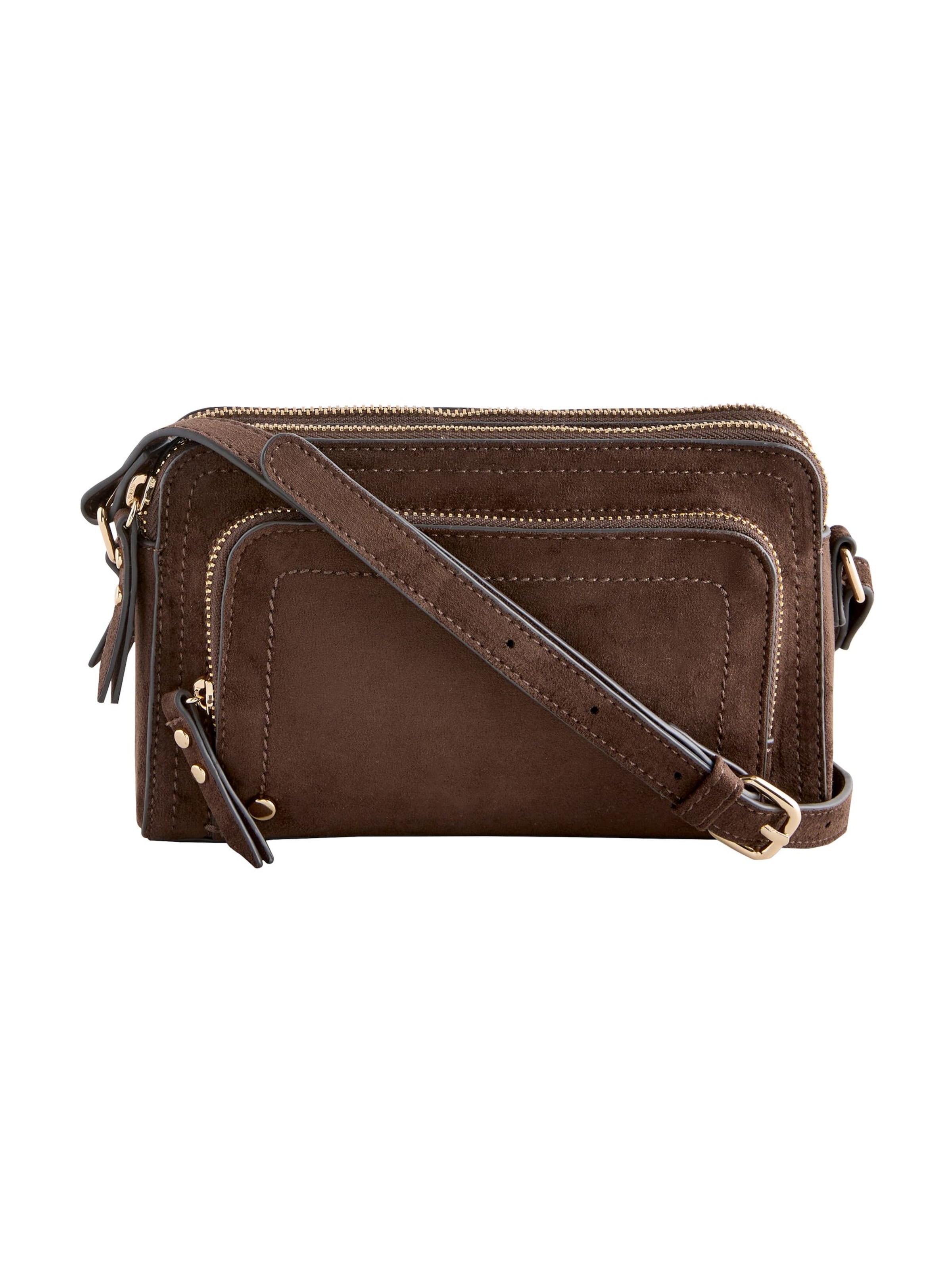 Next Чанта с презрамки в кафяво: отпред