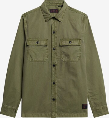 Superdry Regular fit Button Up Shirt in Green: front