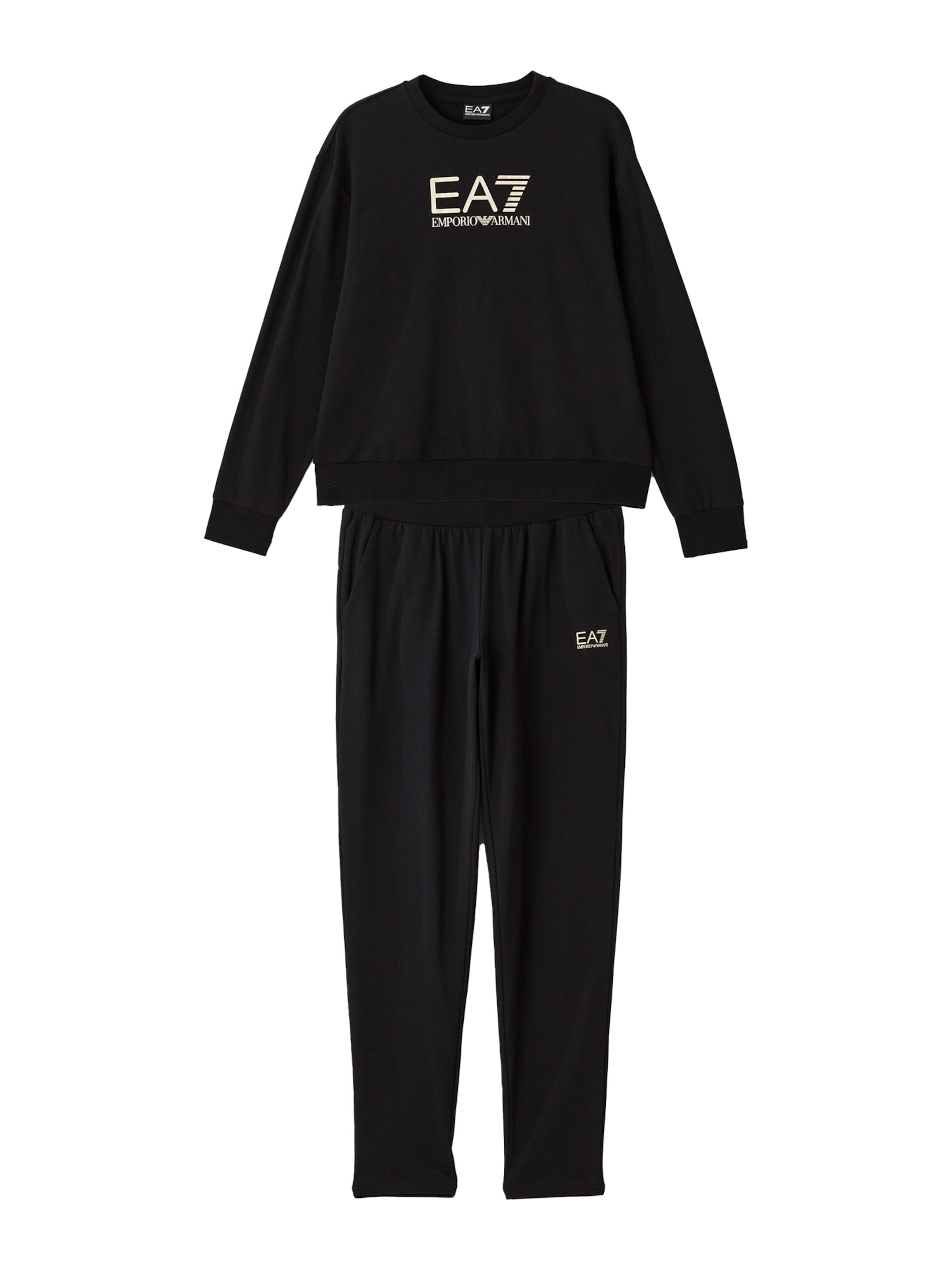 Tuta da jogging di EA7 Emporio Armani in nero: frontale