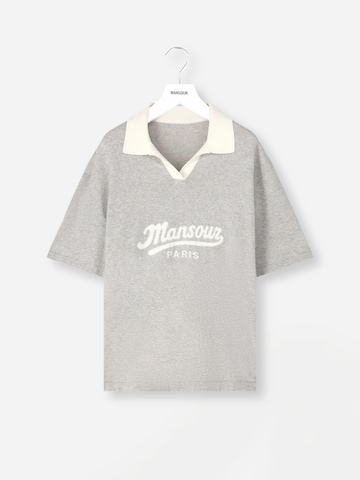 Mansour Sweatshirt 'Jacquard Knitted Polo' in Grau