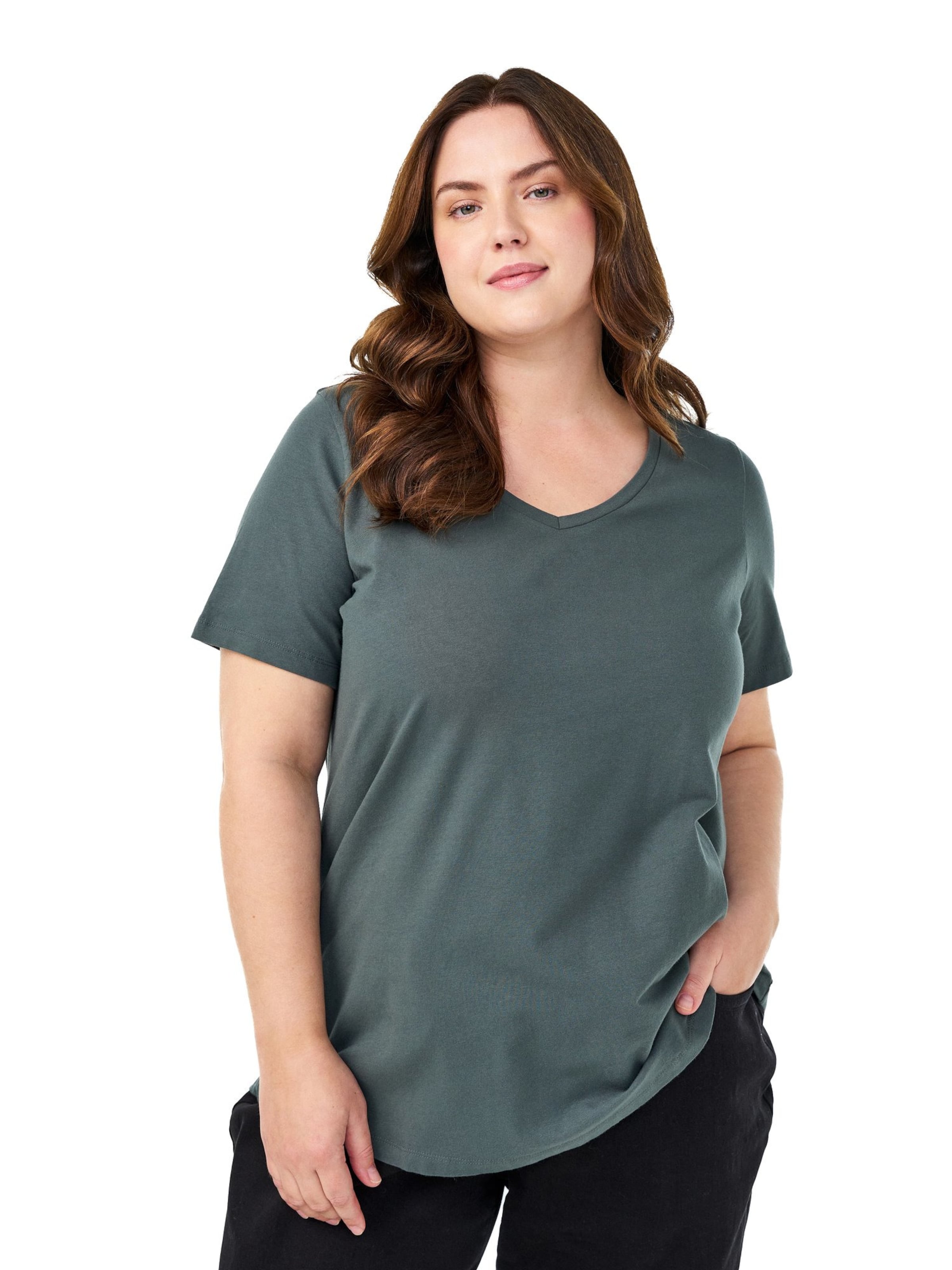 Zizzi Футболка в Серый: спереди