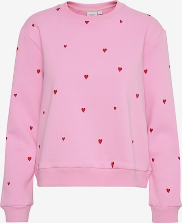 SAINT TROPEZ Sweatshirt 'Dagna' in Pink: predná strana