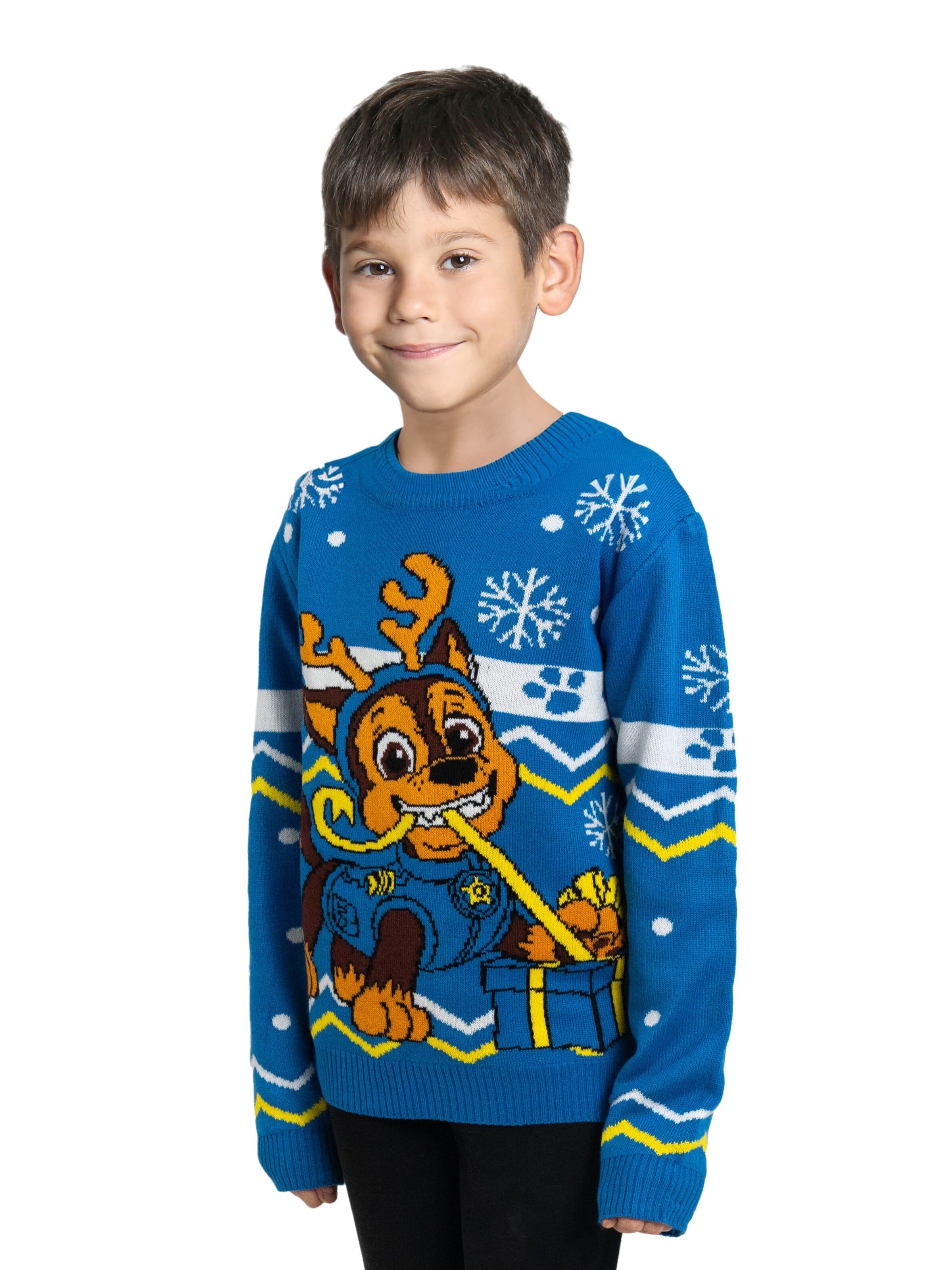 Paw Patrol Sweater 'Weihnachtspullover Chase' in 122-128 in Blue, Item view