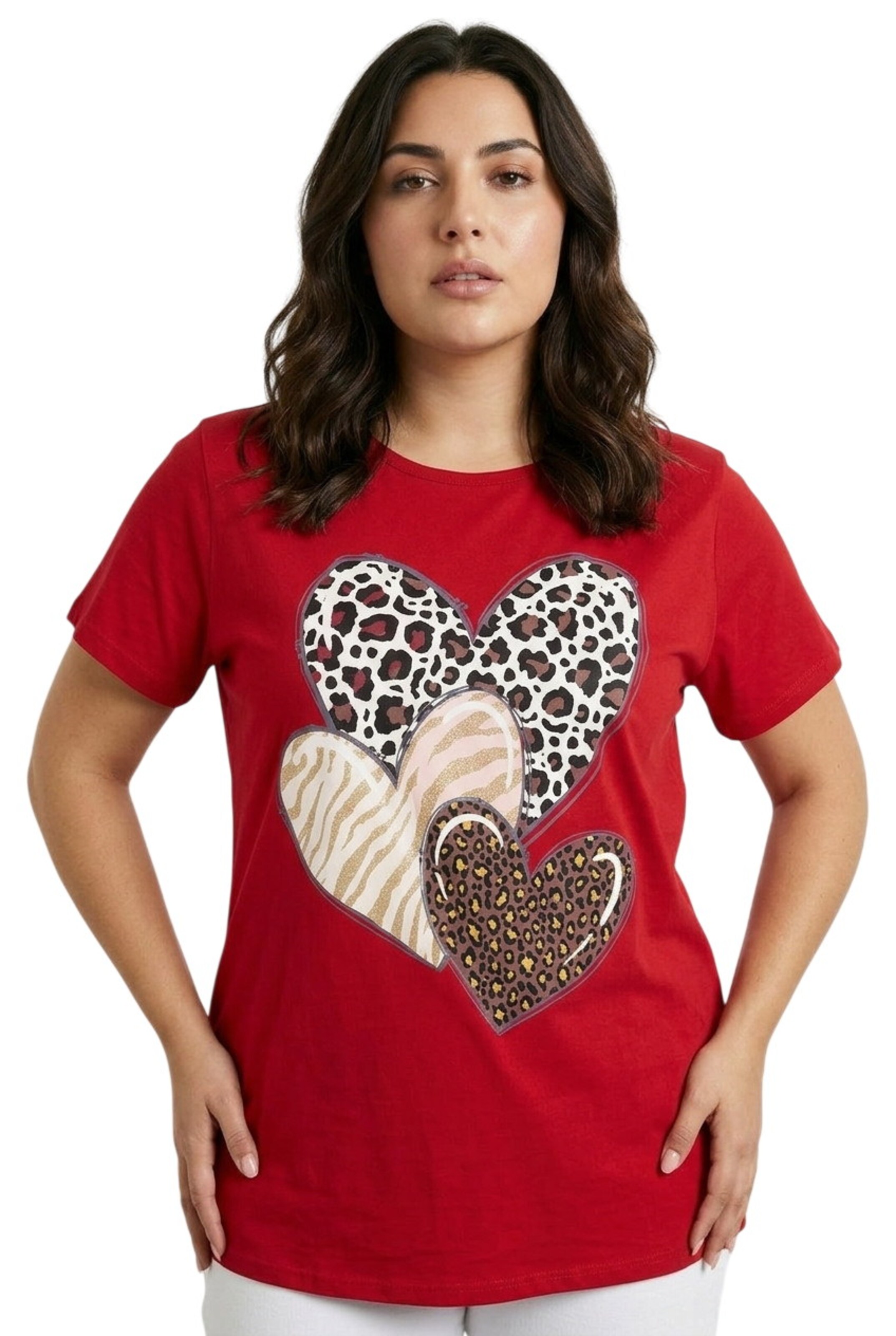 T-shirt Stil Diva en rouge : devant