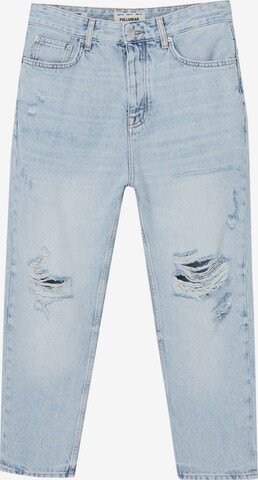 Pull&Bear Regular Jeans in Blauw: voorkant