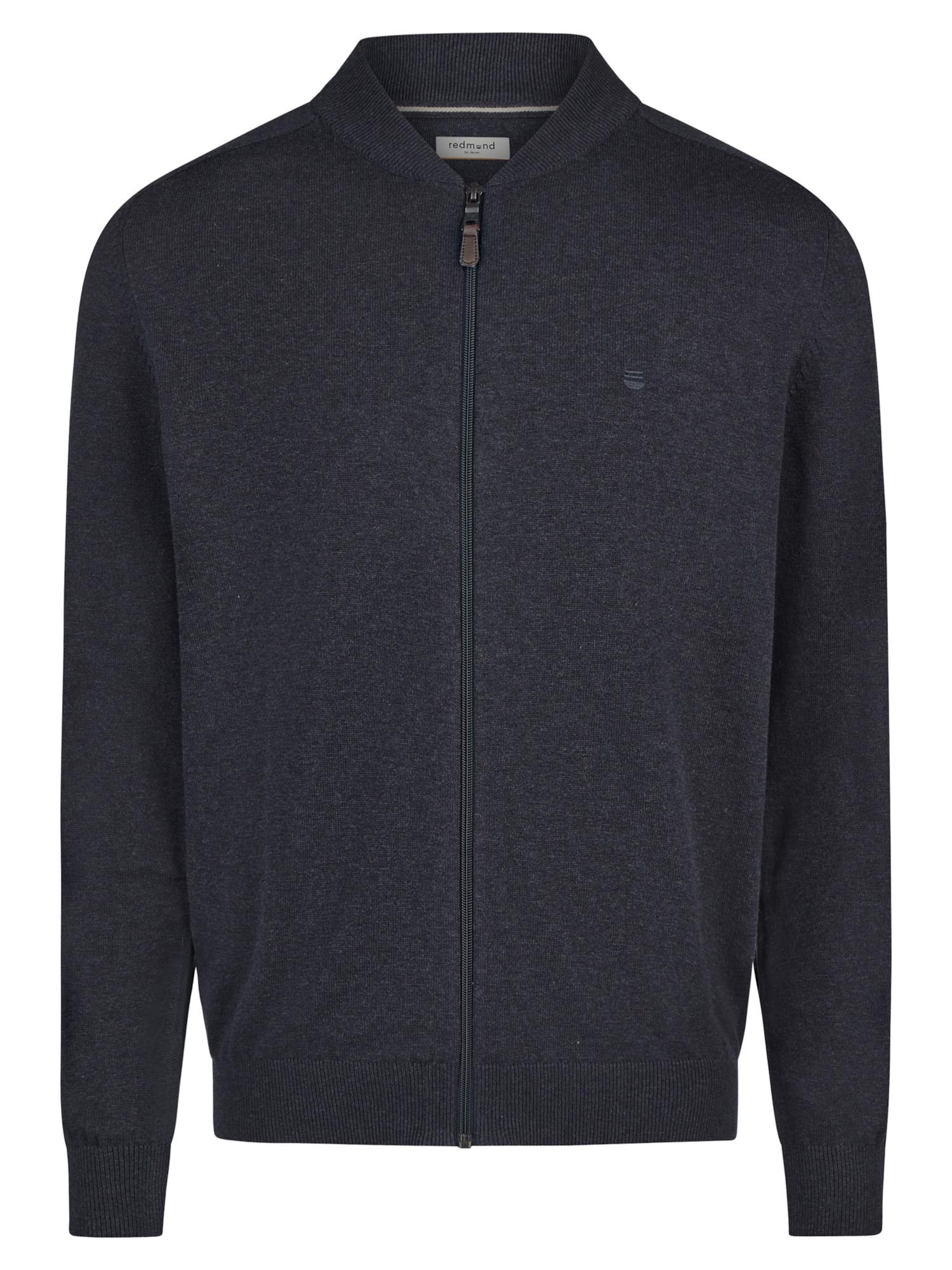 redmond Strickjacke 'Basic'‌‌‌‌‌‌ in Blau: Vorderseite