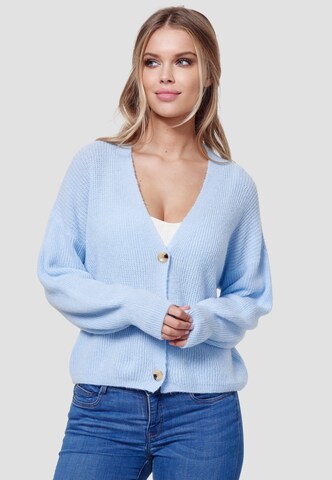 Decay Knit Cardigan in Blue: front