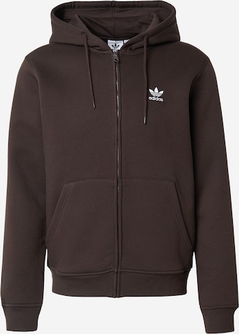 ADIDAS ORIGINALS Bluza rozpinana 'ESS' w kolorze brązowy: przód