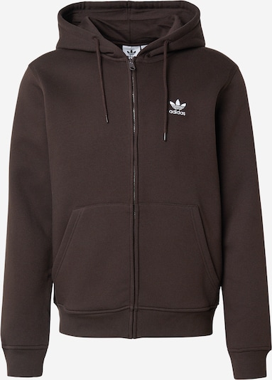 Džemperis 'ESS' iš ADIDAS ORIGINALS, spalva – šokolado spalva / balta, Prekių apžvalga