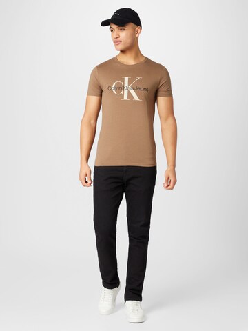 Calvin Klein Jeans T-Shirt in Beige