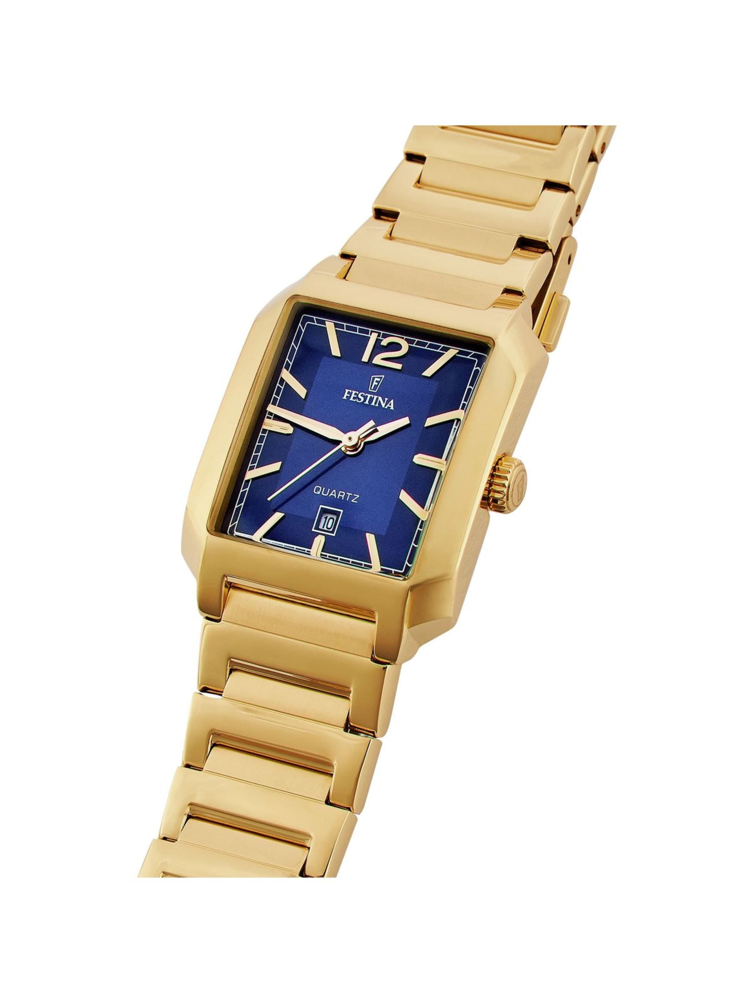 Montre à affichage analogique 'Festina - Watch On The Square - Quartz watch movement - Watch case width: 33 mm' FESTINA en bleu