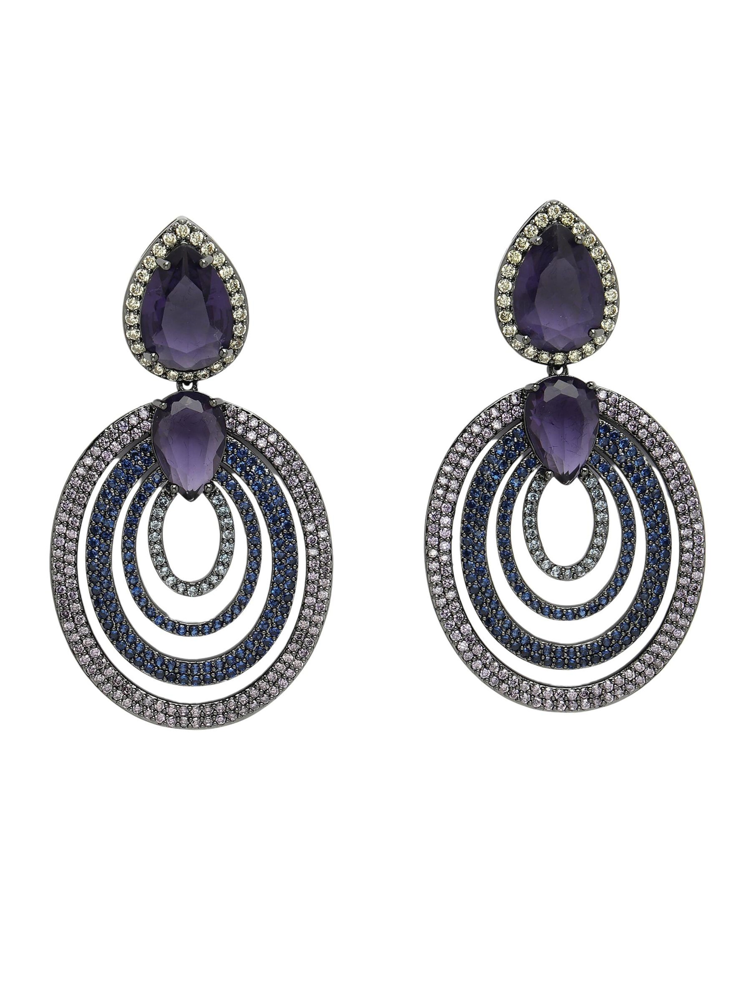 AVANT-GARDE PARIS - Pendientes 'Genevievema' en lila: frente